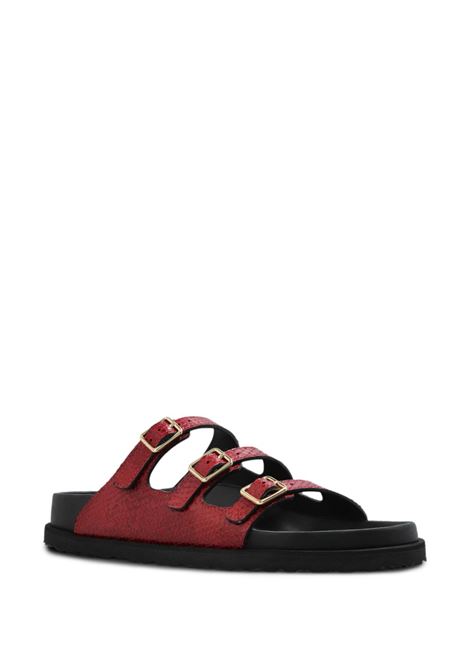 Red florida snake-effect slides birkenstock 1774 lunar new year collection - women BIRKENSTOCK 1774 | 1030011RD